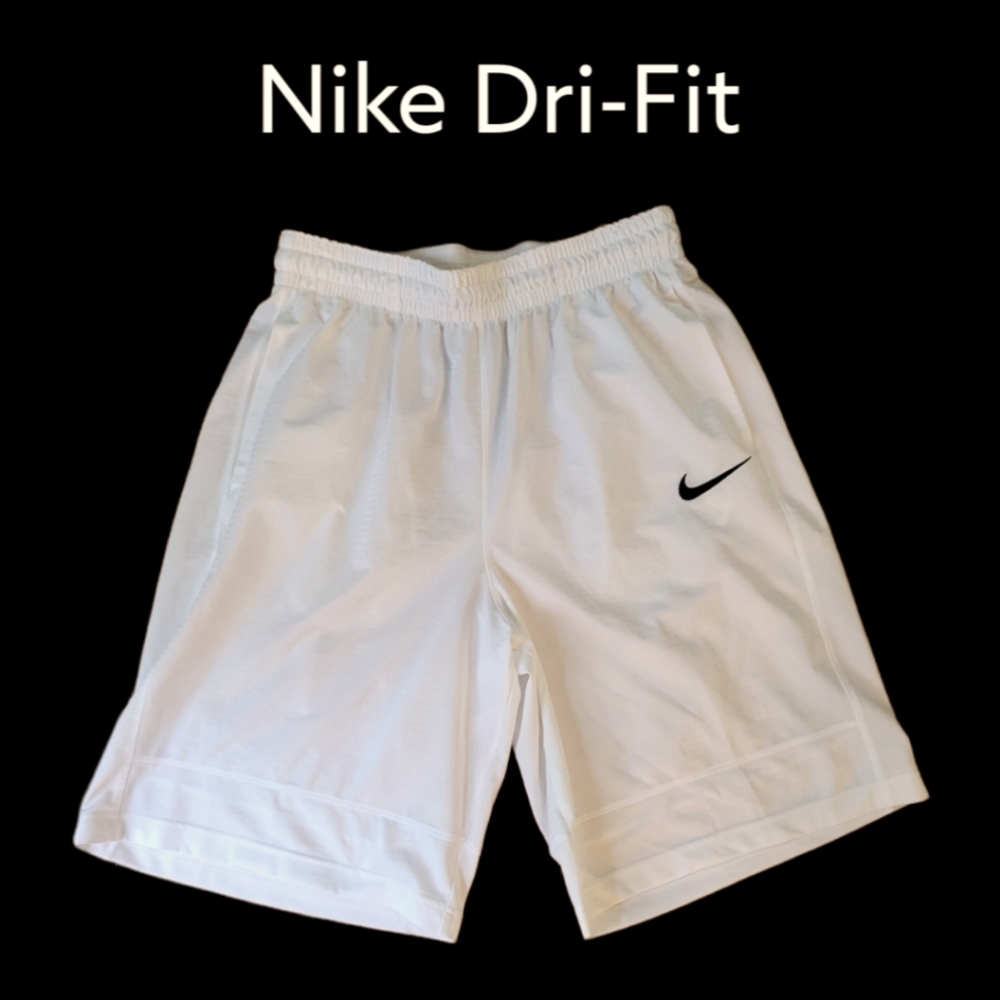 Nike dri-fit basketball shorts in white